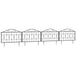 Metal Flower Bed Border Edging Garden Fence Panels 224cm in Set Of 4 - Velmora