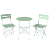 Metal Folding Garden Bistro Set With Round Table - Velmora