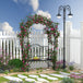 Metal Garden Arch Bench With Trellis Arbour Pergola for Climbing Plant - Velmora