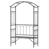 Metal Garden Bench With Arch for Various Climbing Plant - Velmora
