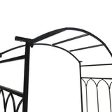Metal Garden Bench With Arch for Various Climbing Plant - Velmora