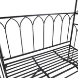 Metal Garden Bench With Arch for Various Climbing Plant - Velmora
