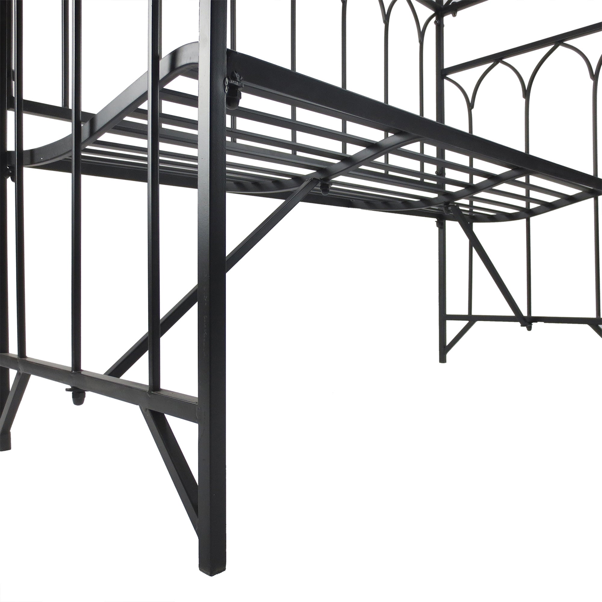 Metal Garden Bench With Arch for Various Climbing Plant - Velmora