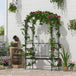 Metal Garden Bench With Arch for Various Climbing Plant - Velmora