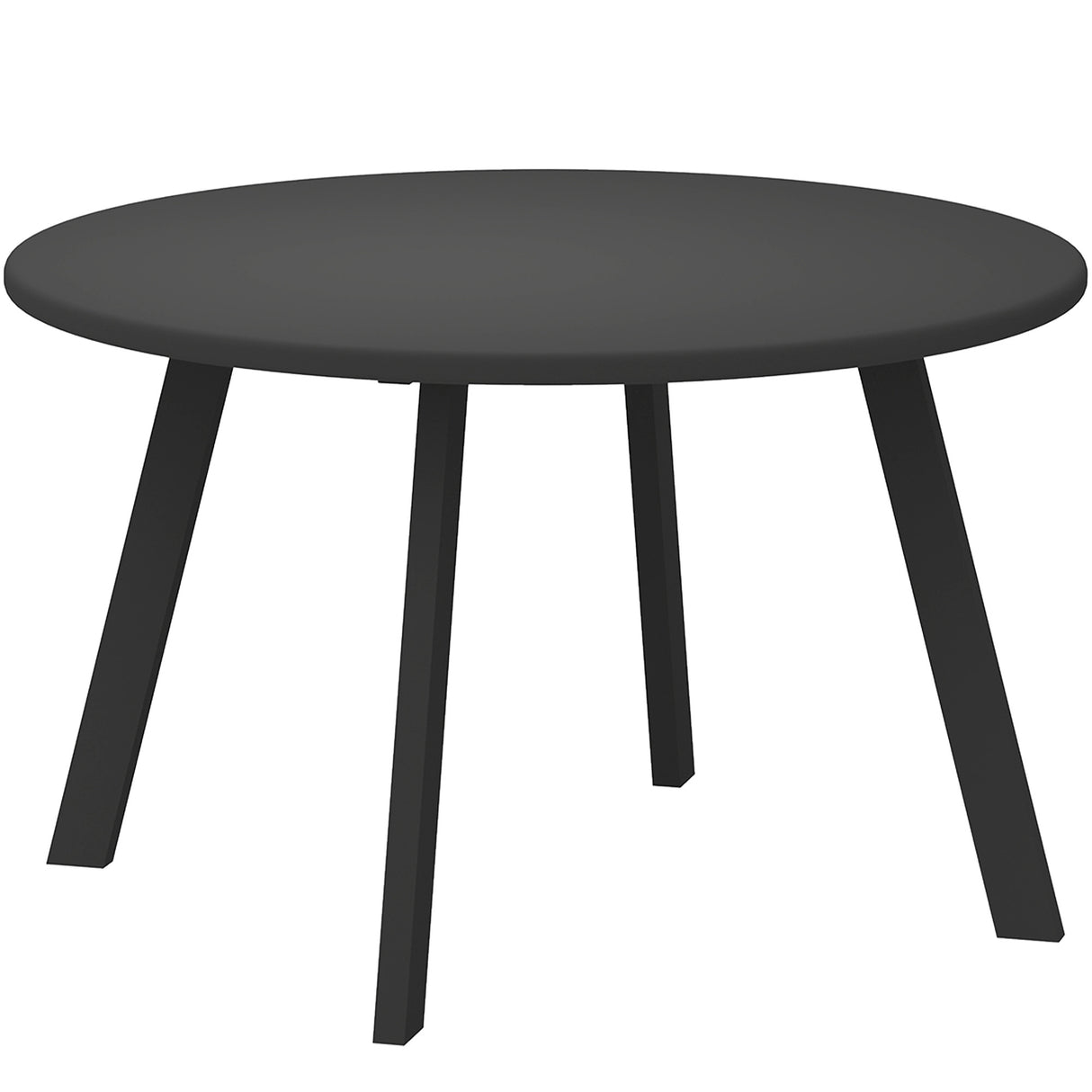 Metal Garden Coffee Table Round With Non-Slip Foot Pads And Metal Frame - Velmora