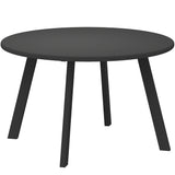 Metal Garden Coffee Table Round With Non-Slip Foot Pads And Metal Frame - Velmora