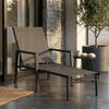 Metal Garden Sun Lounger With Retractable Footrest - Velmora
