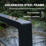 Metal Garden Sun Lounger With Retractable Footrest - Velmora