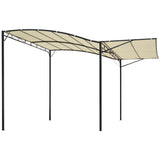 Metal Gazebo Canopy Sunshade With Extended Shelter 298cm Width x 250cm Depth - Velmora