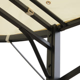 Metal Gazebo Canopy Sunshade With Extended Shelter 298cm Width x 250cm Depth - Velmora