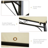 Metal Gazebo Canopy Sunshade With Extended Shelter 298cm Width x 250cm Depth - Velmora