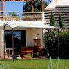 Metal Gazebo Canopy Sunshade With Extended Shelter 298cm Width x 250cm Depth - Velmora