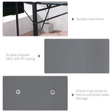 Metal Gazebo Canopy Sunshade With Extended Shelter 298cm Width x 250cm Depth - Velmora