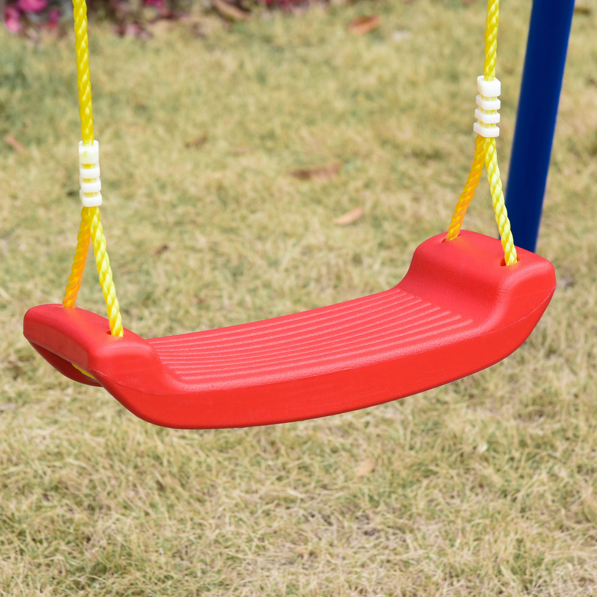 Metal Kids Swing Set for Toddlers With Heavy Duty A-Frame Stand - Velmora