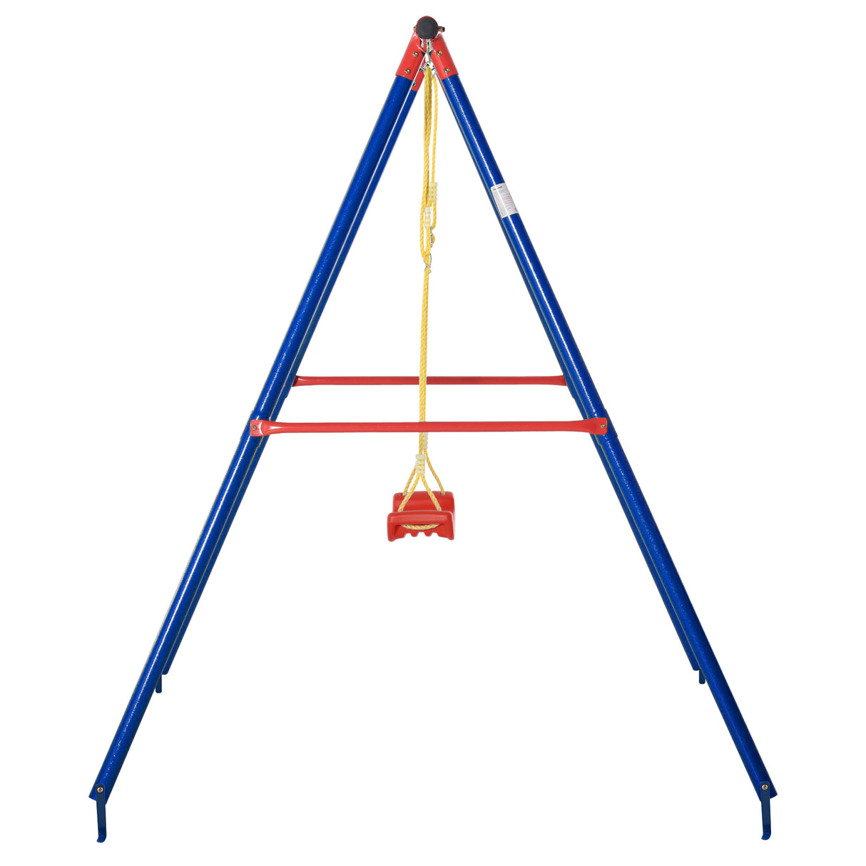 Metal Kids Swing Set for Toddlers With Heavy Duty A-Frame Stand - Velmora