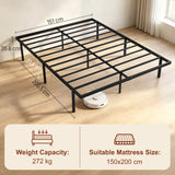 Metal King Size Bed 151cm Wide - Velmora