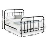Metal King Size Bed - Logan