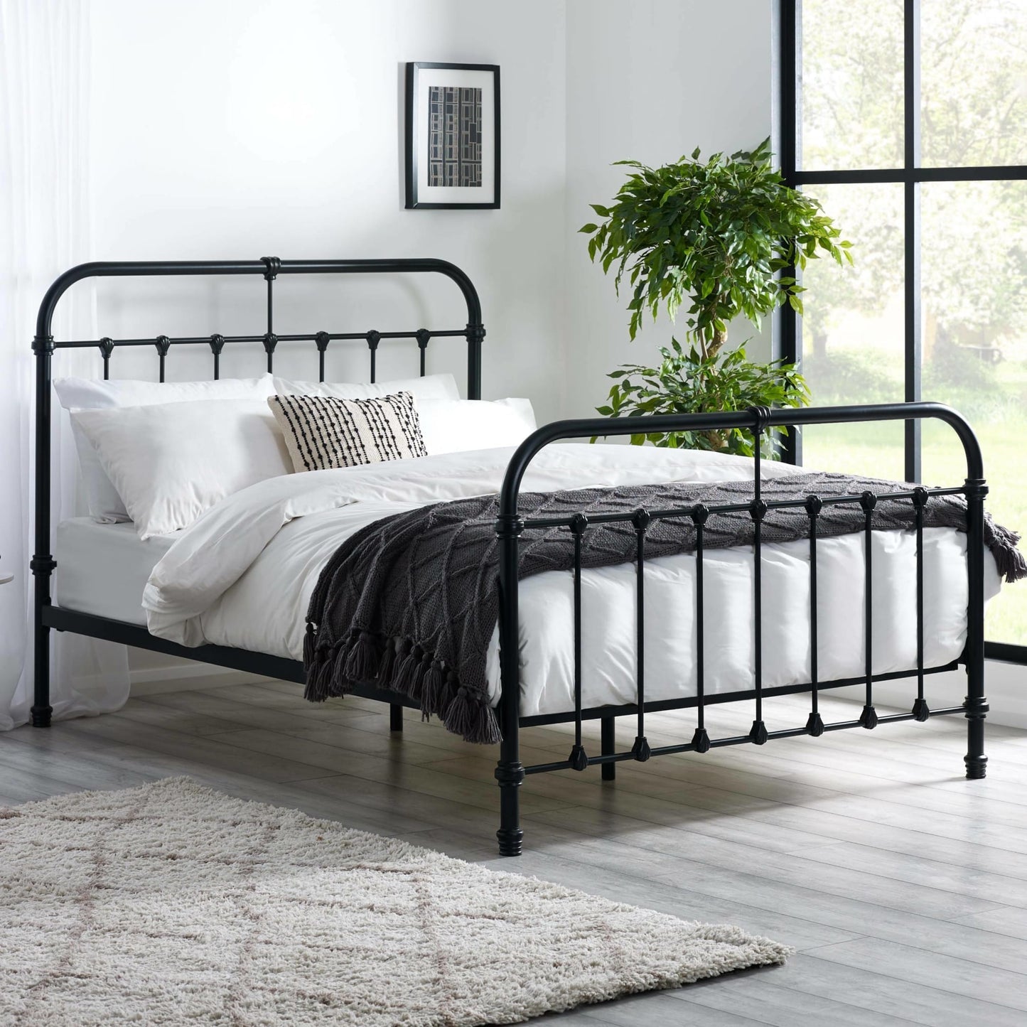 Metal King Size Bed - Logan