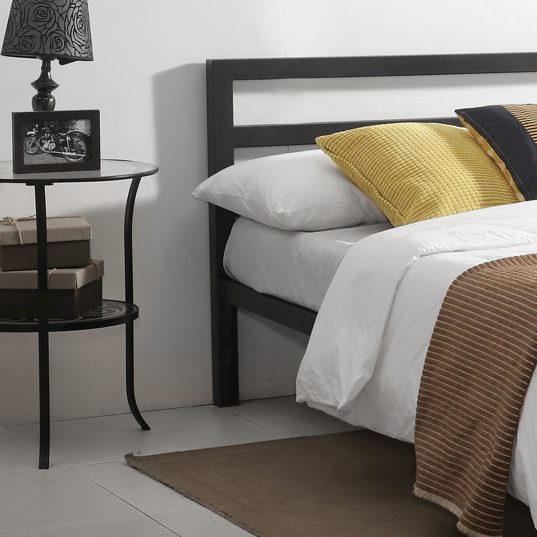 Metal King Size Bed With Sprung Slatted Base - City Block