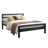 Metal King Size Bed With Sprung Slatted Base - City Block