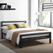 Metal King Size Bed With Sprung Slatted Base - City Block