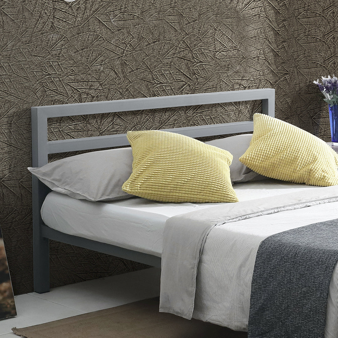 Metal King Size Bed With Sprung Slatted Base - City Block