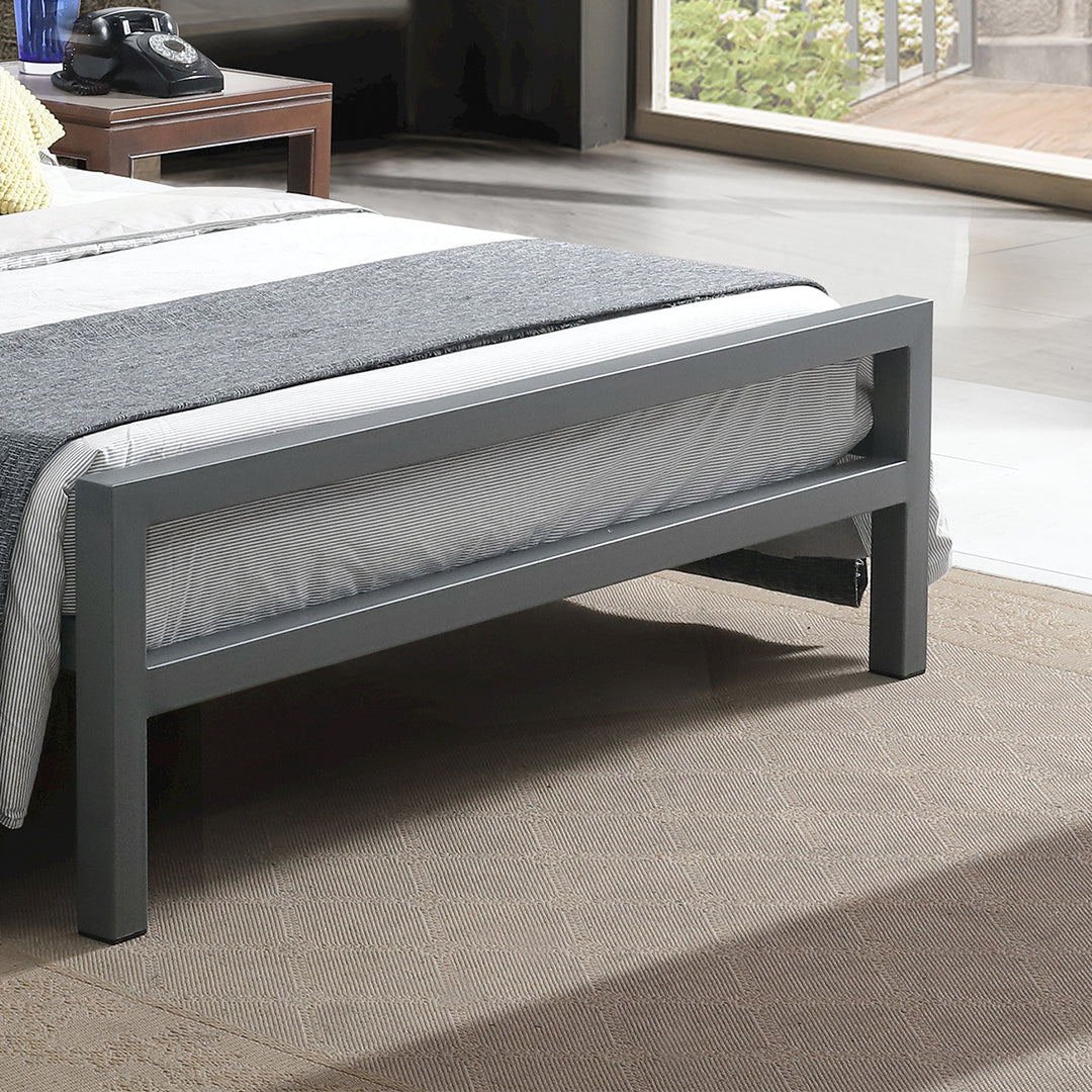 Metal King Size Bed With Sprung Slatted Base - City Block