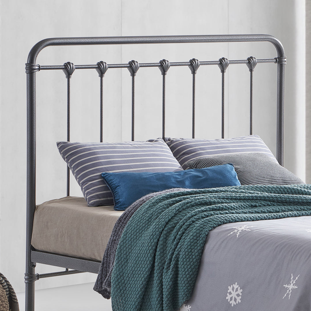 Metal King Size Bed With Sprung Slatted Base - Havana