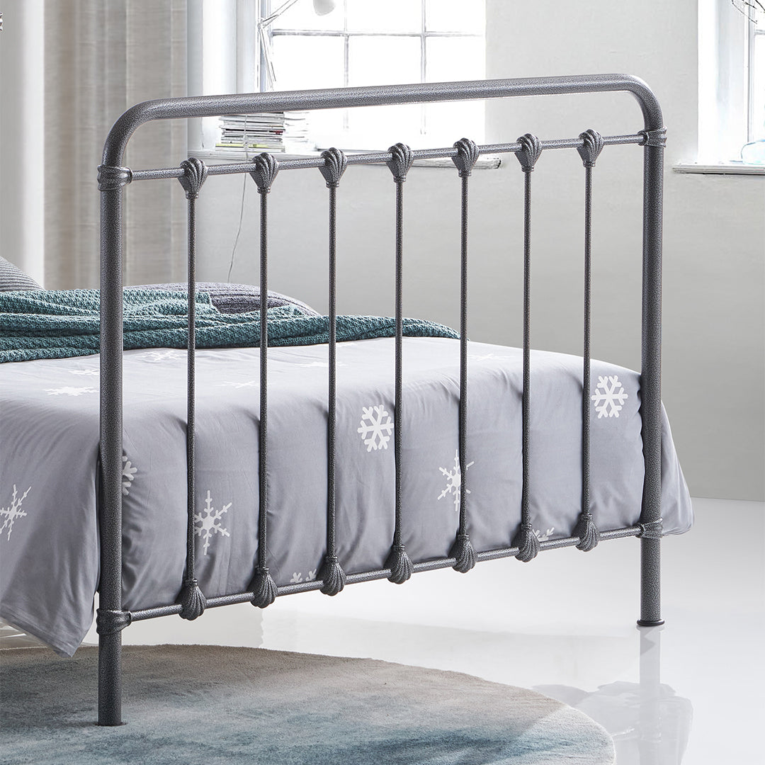 Metal King Size Bed With Sprung Slatted Base - Havana