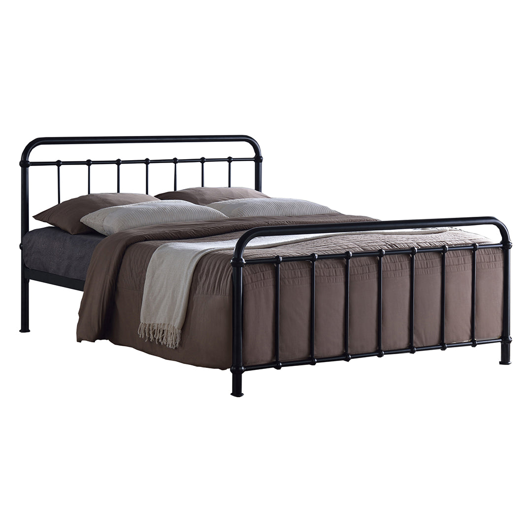 Metal King Size Bed With Sprung Slatted Base - Miami