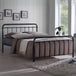 Metal King Size Bed With Sprung Slatted Base - Miami