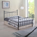Metal King Size Bed Victorian Style With Sprung Slatted Base - Alderley