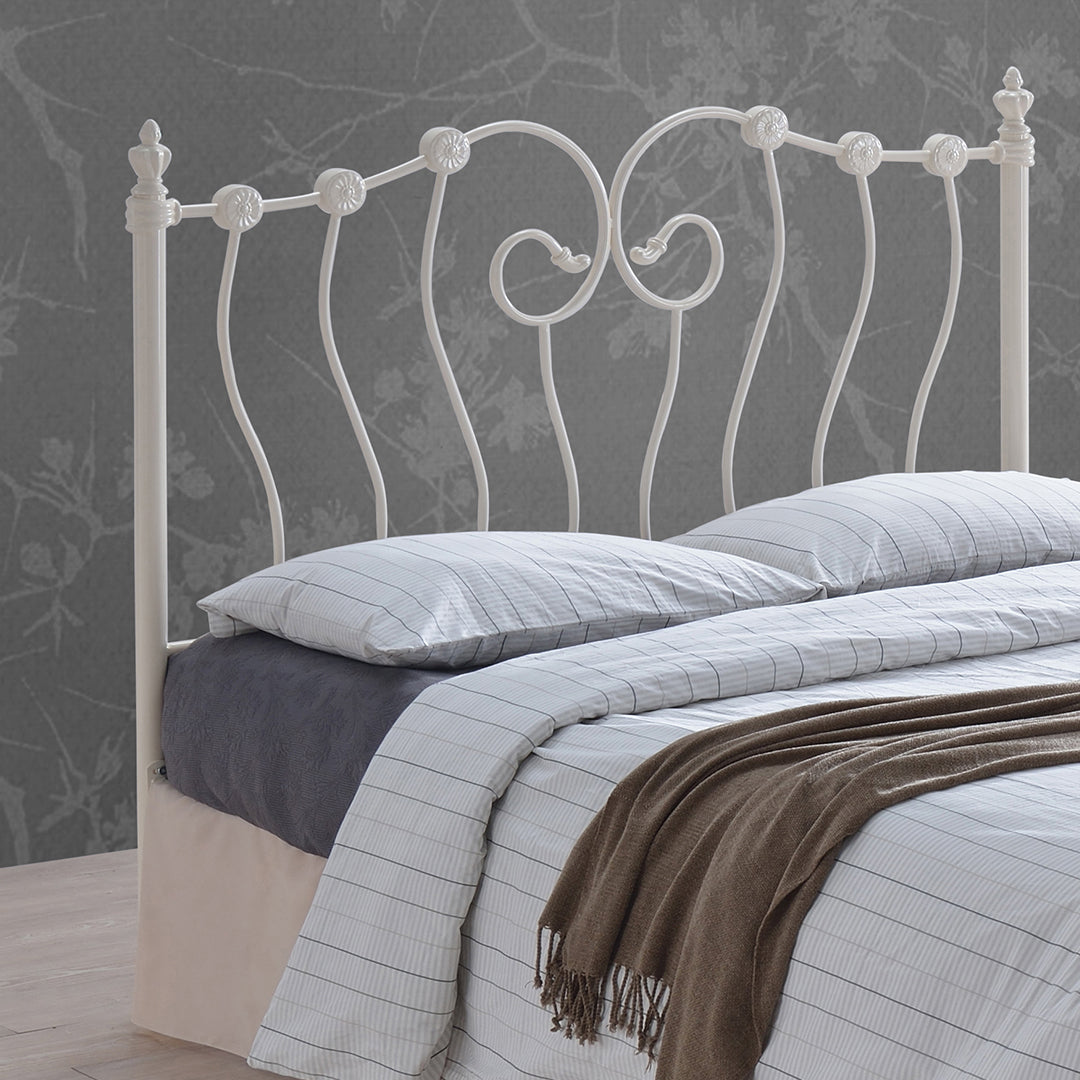 Metal King Size Bed Victorian Style With Sprung Slatted Base - Inova