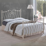 Metal King Size Bed Victorian Style With Sprung Slatted Base - Inova