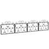 Metal Leaf Scroll Garden Fence Panels 229.5cm in Set Of 4 - Velmora