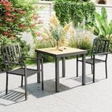 Metal Minimal Garden Chairs in Set of 2 - Velmora