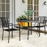 Metal Minimal Garden Chairs in Set of 2 - Velmora