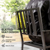 Metal Minimal Garden Chairs in Set of 2 - Velmora