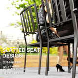 Metal Minimal Garden Chairs in Set of 4 - Velmora
