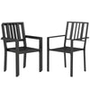Metal Minimal Garden Chairs in Set of 4 - Velmora