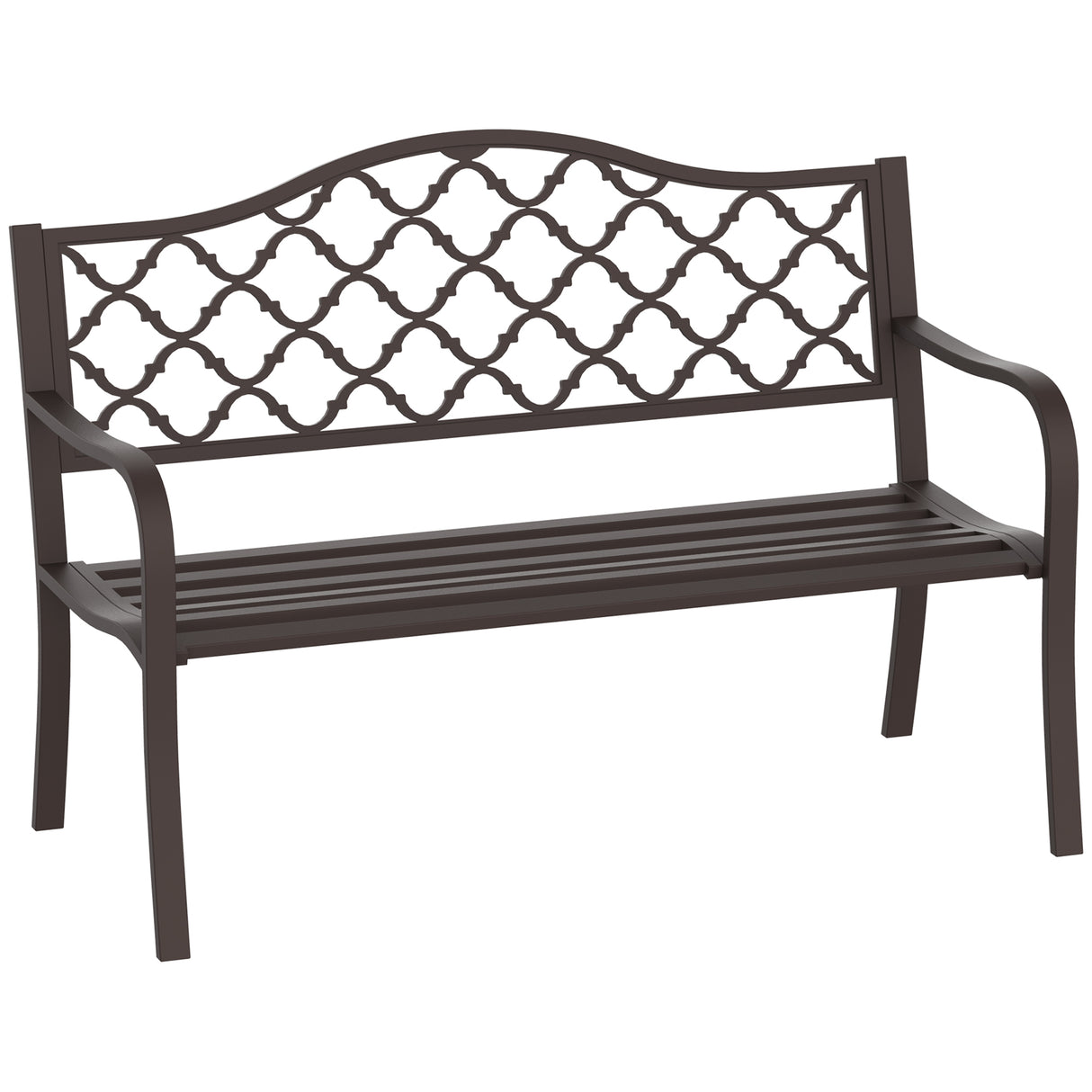 Metal Outdoor 2 Seater Garden Bench in Antique Style - Velmora