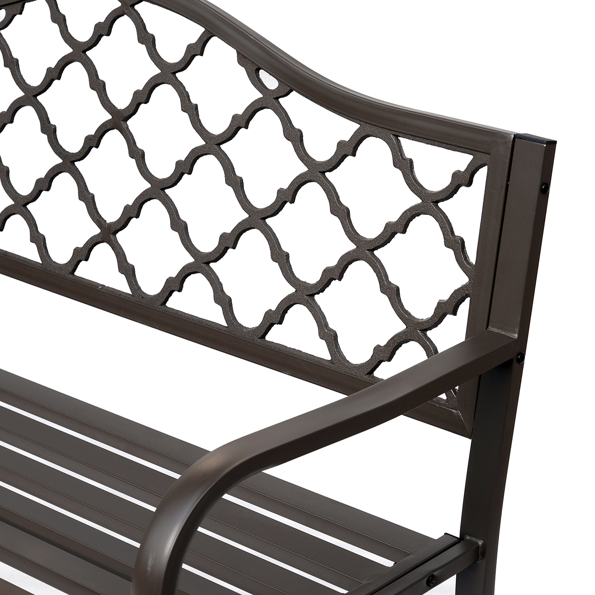 Metal Outdoor 2 Seater Garden Bench in Antique Style - Velmora