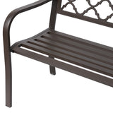 Metal Outdoor 2 Seater Garden Bench in Antique Style - Velmora