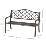 Metal Outdoor 2 Seater Garden Bench in Antique Style - Velmora