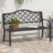 Metal Outdoor 2 Seater Garden Bench in Antique Style - Velmora