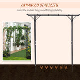 Metal Outdoor Garden Arch Trellis 210cm High - Velmora