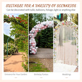 Metal Outdoor Garden Arch Trellis 210cm High - Velmora