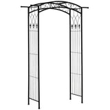 Metal Outdoor Garden Arch Trellis 211cm High - Velmora