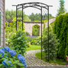 Metal Outdoor Garden Arch Trellis 211cm High - Velmora