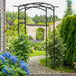Metal Outdoor Garden Arch Trellis 211cm High - Velmora